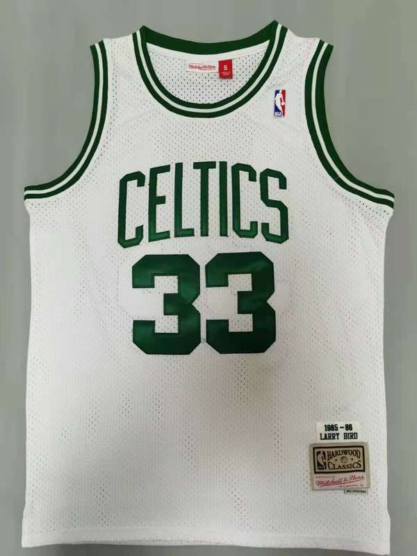 Men Boston Celtics 33 Bird White Throwback Best mesh 2021 NBA Jersey